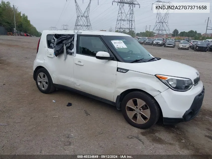 2016 Kia Soul VIN: KNDJN2A27G7371658 Lot: 40334649