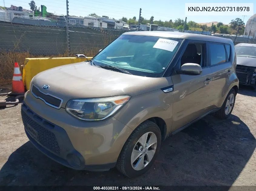 KNDJN2A22G7318978 2016 Kia Soul