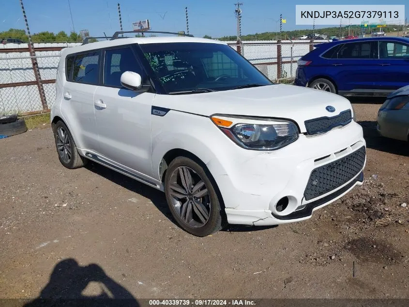 2016 Kia Soul + VIN: KNDJP3A52G7379113 Lot: 40339739