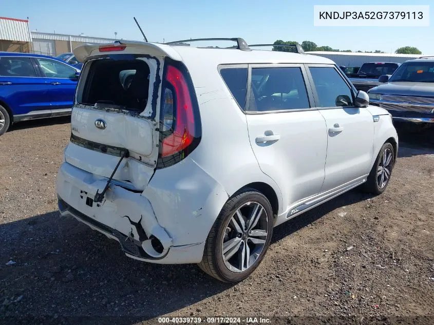 2016 Kia Soul + VIN: KNDJP3A52G7379113 Lot: 40339739