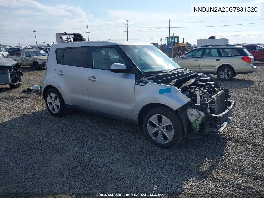 2016 Kia Soul VIN: KNDJN2A20G7831520 Lot: 40343598