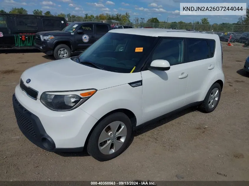 2016 Kia Soul VIN: KNDJN2A26G7244044 Lot: 40350563