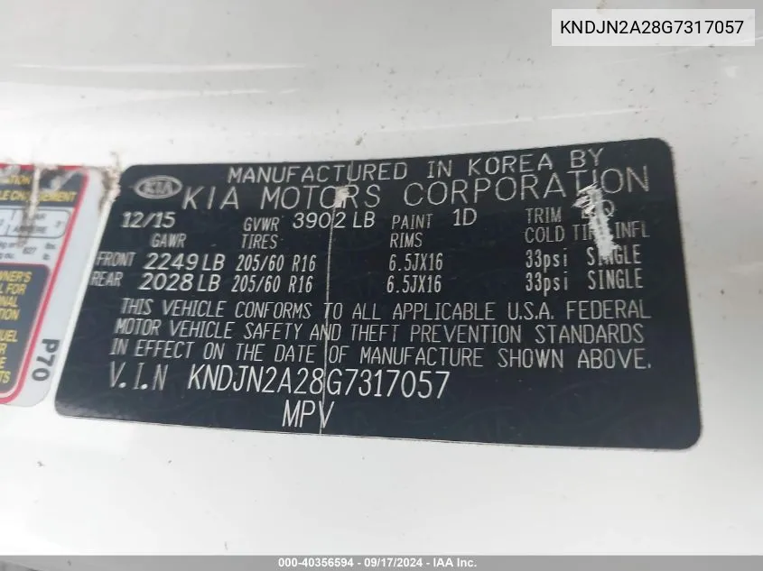 KNDJN2A28G7317057 2016 Kia Soul