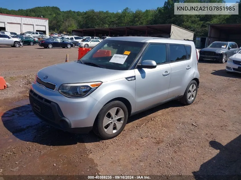 2016 Kia Soul VIN: KNDJN2A21G7851985 Lot: 40359235