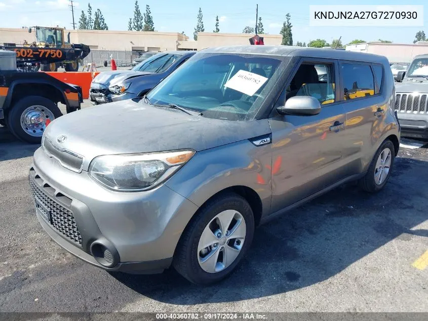 2016 Kia Soul VIN: KNDJN2A27G7270930 Lot: 40360782