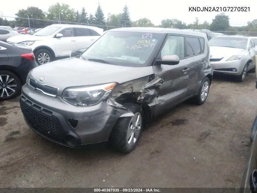 2016 Kia Soul VIN: KNDJN2A21G7270521 Lot: 40367030