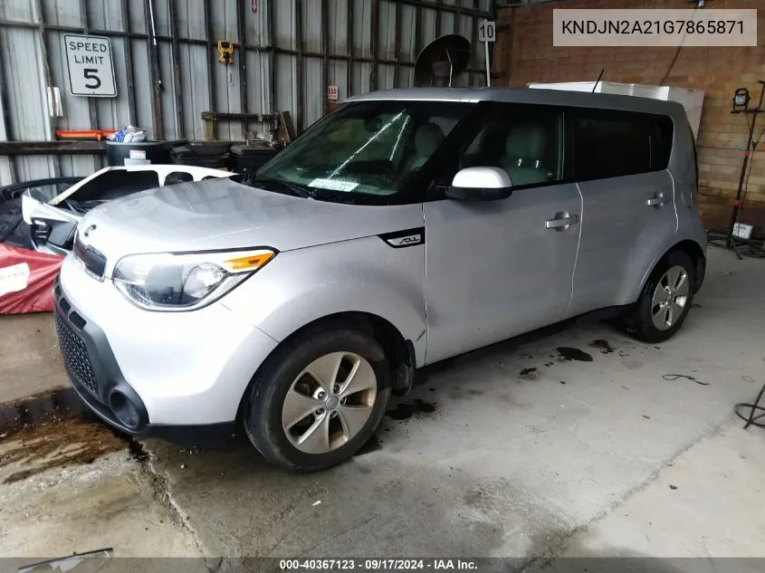 2016 Kia Soul VIN: KNDJN2A21G7865871 Lot: 40367123