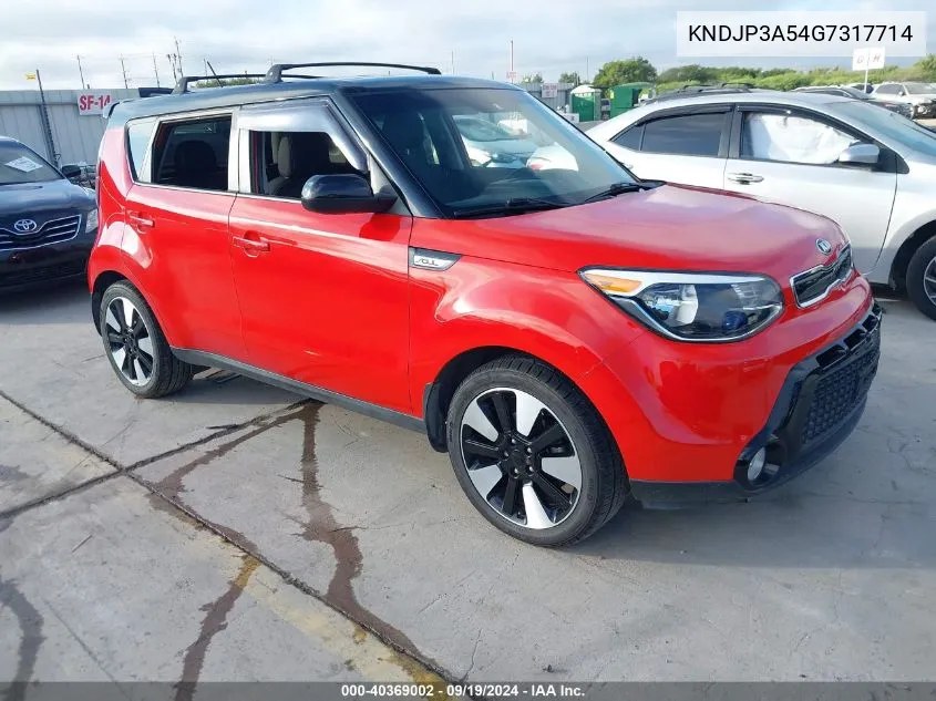 2016 Kia Soul + VIN: KNDJP3A54G7317714 Lot: 40369002