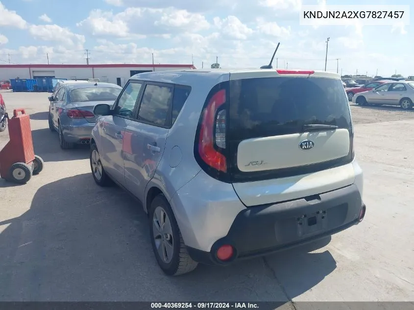 2016 Kia Soul VIN: KNDJN2A2XG7827457 Lot: 40369254