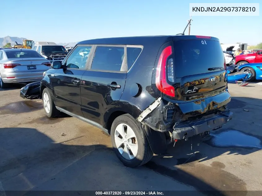 2016 Kia Soul VIN: KNDJN2A29G7378210 Lot: 40372820