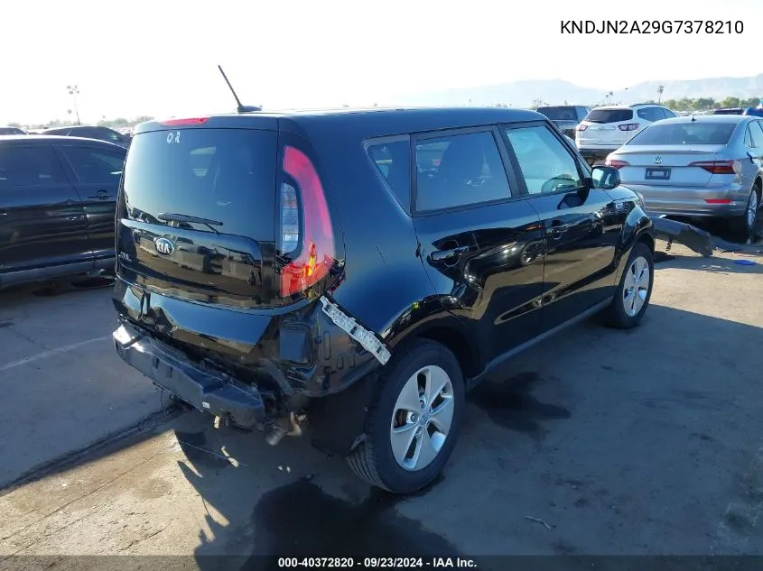 2016 Kia Soul VIN: KNDJN2A29G7378210 Lot: 40372820