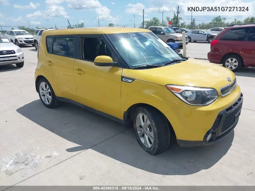 2016 Kia Soul + VIN: KNDJP3A51G7271324 Lot: 40380315