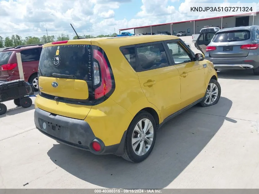 2016 Kia Soul + VIN: KNDJP3A51G7271324 Lot: 40380315