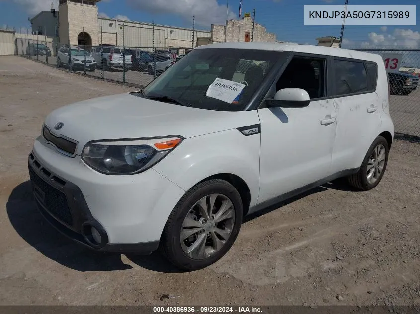 2016 Kia Soul + VIN: KNDJP3A50G7315989 Lot: 40386936