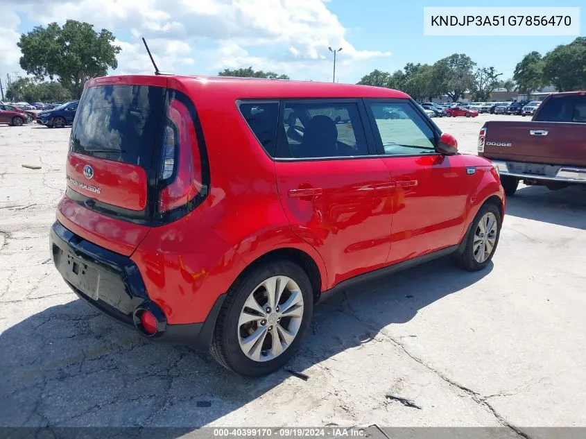 2016 Kia Soul + VIN: KNDJP3A51G7856470 Lot: 40399170