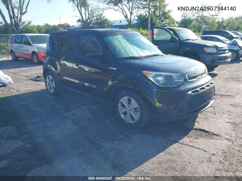 2016 Kia Soul VIN: KNDJN2A29G7344140 Lot: 40400247