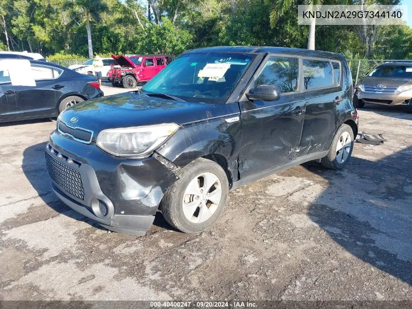 2016 Kia Soul VIN: KNDJN2A29G7344140 Lot: 40400247