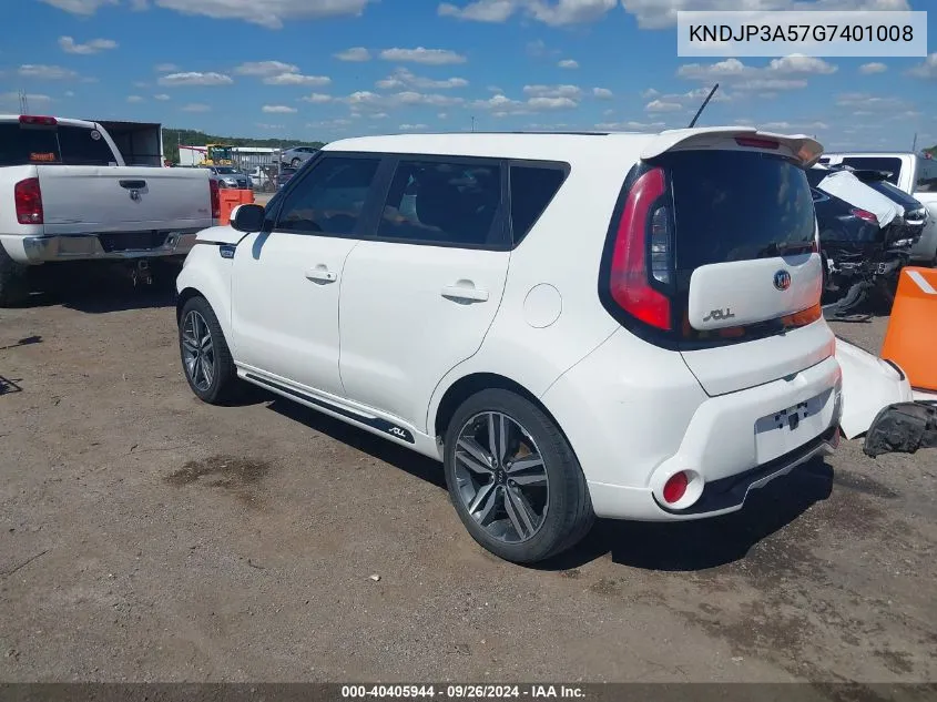 2016 Kia Soul + VIN: KNDJP3A57G7401008 Lot: 40405944