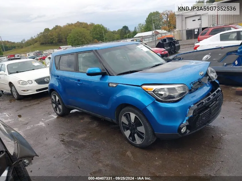 2016 Kia Soul + VIN: KNDJP3A55G7352536 Lot: 40407331