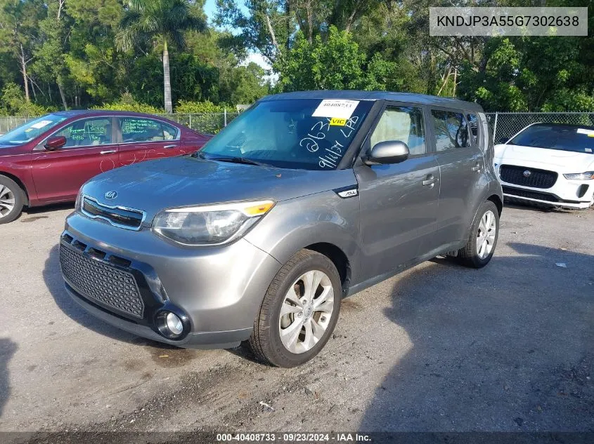 2016 Kia Soul + VIN: KNDJP3A55G7302638 Lot: 40408733