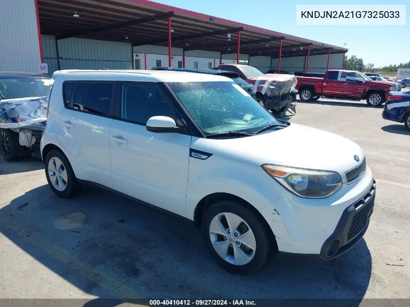 2016 Kia Soul VIN: KNDJN2A21G7325033 Lot: 40410412