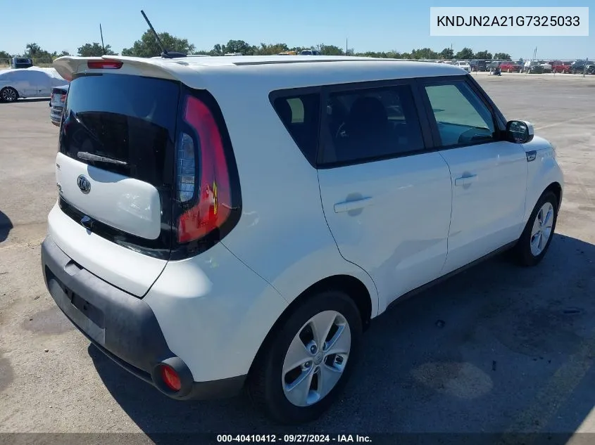 2016 Kia Soul VIN: KNDJN2A21G7325033 Lot: 40410412