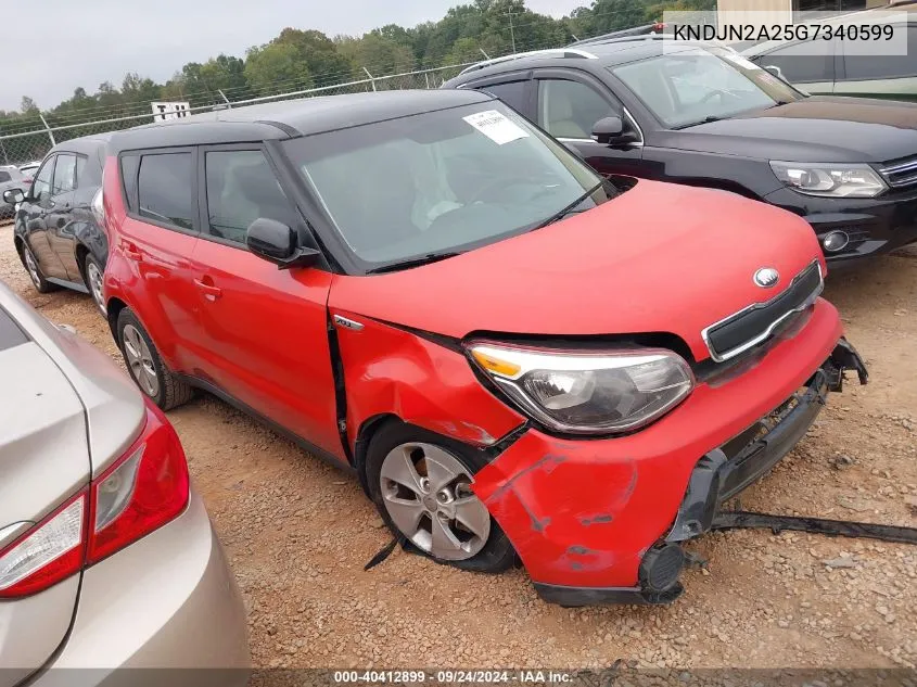 2016 Kia Soul VIN: KNDJN2A25G7340599 Lot: 40412899