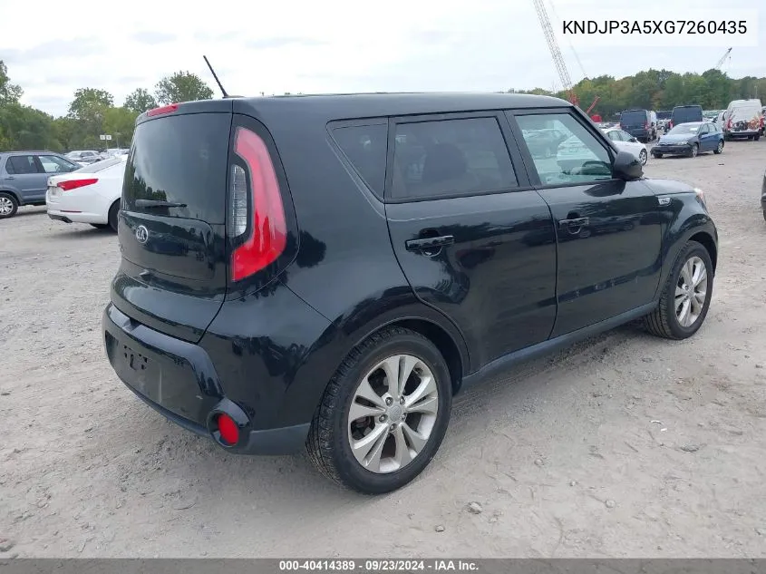 2016 Kia Soul + VIN: KNDJP3A5XG7260435 Lot: 40414389