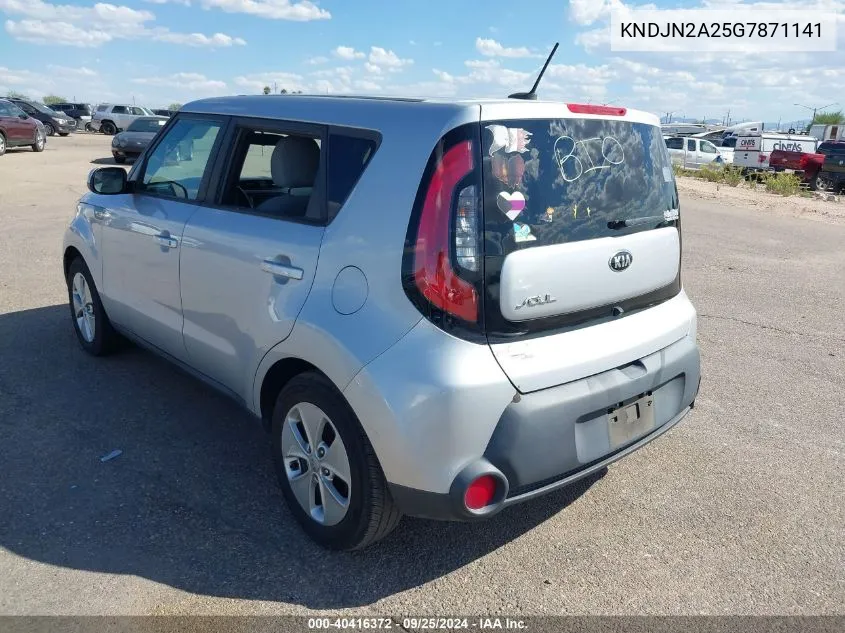 2016 Kia Soul VIN: KNDJN2A25G7871141 Lot: 40416372