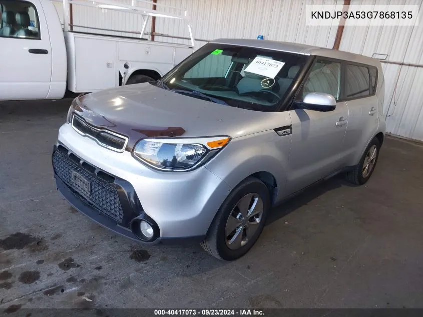 2016 Kia Soul + VIN: KNDJP3A53G7868135 Lot: 40417073