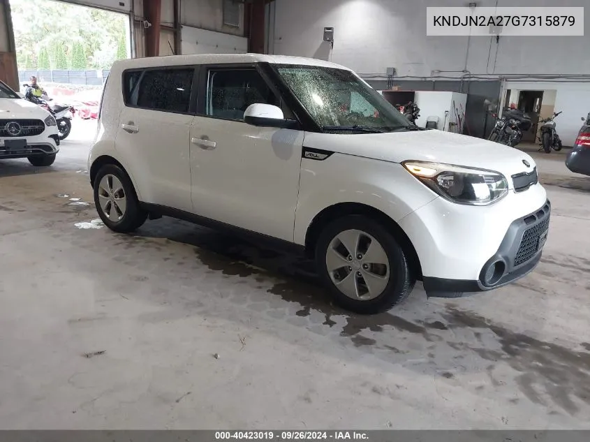 2016 Kia Soul VIN: KNDJN2A27G7315879 Lot: 40423019