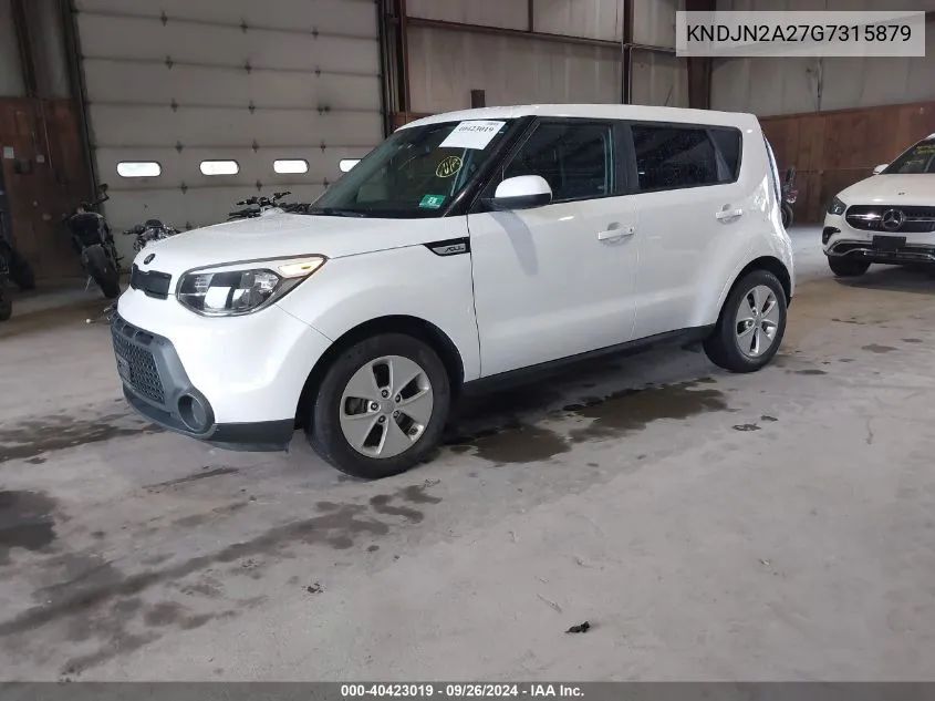 2016 Kia Soul VIN: KNDJN2A27G7315879 Lot: 40423019