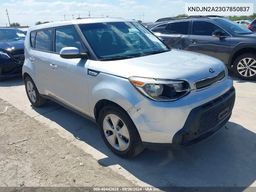 2016 Kia Soul VIN: KNDJN2A23G7850837 Lot: 40442625