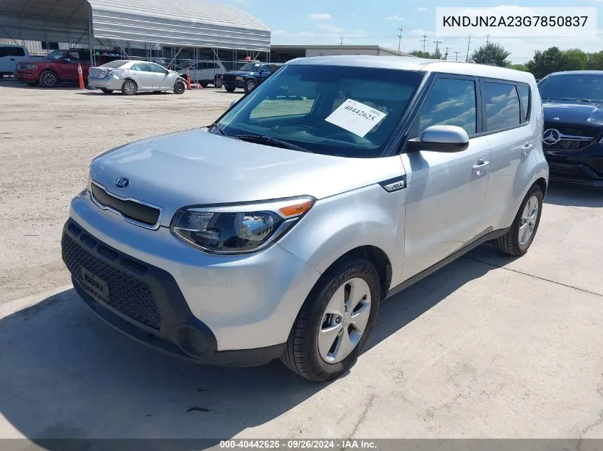 2016 Kia Soul VIN: KNDJN2A23G7850837 Lot: 40442625