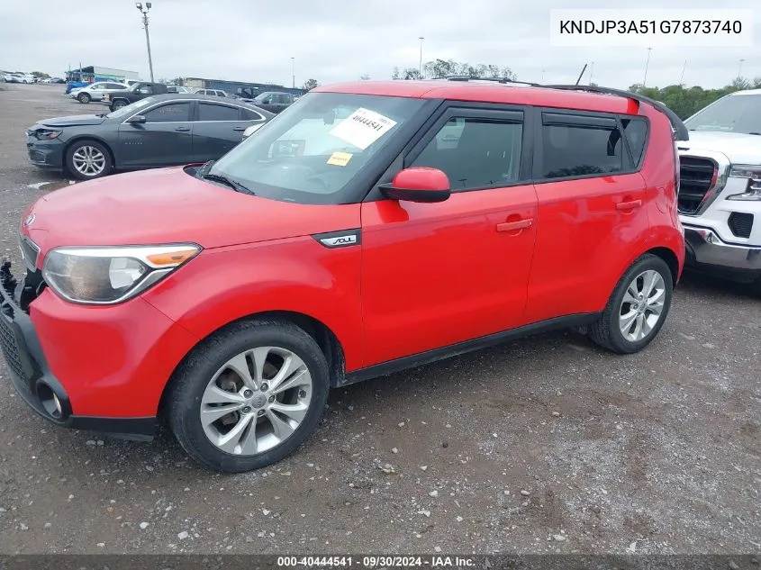 2016 Kia Soul + VIN: KNDJP3A51G7873740 Lot: 40444541