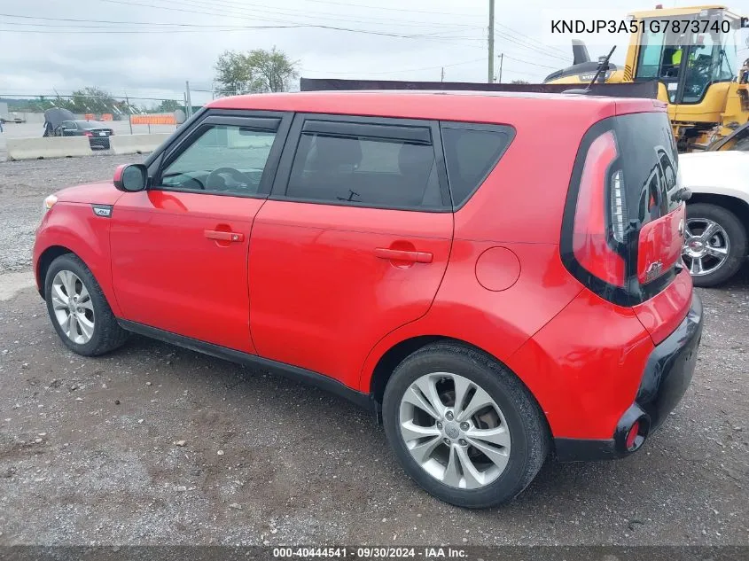 2016 Kia Soul + VIN: KNDJP3A51G7873740 Lot: 40444541