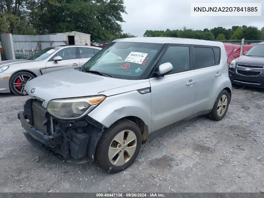 2016 Kia Soul VIN: KNDJN2A22G7841885 Lot: 40447136