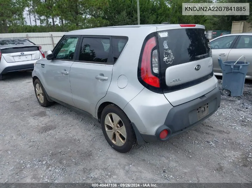 2016 Kia Soul VIN: KNDJN2A22G7841885 Lot: 40447136