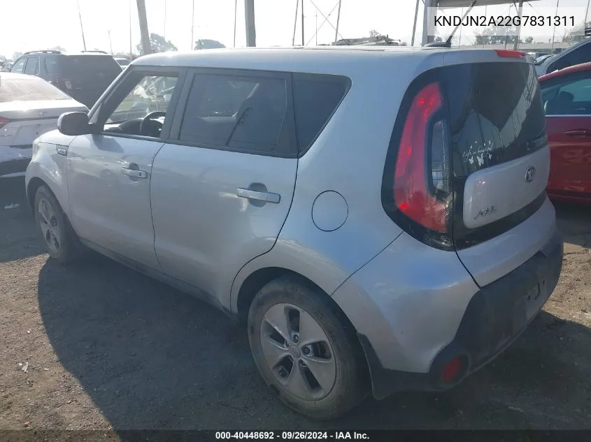 2016 Kia Soul VIN: KNDJN2A22G7831311 Lot: 40448692