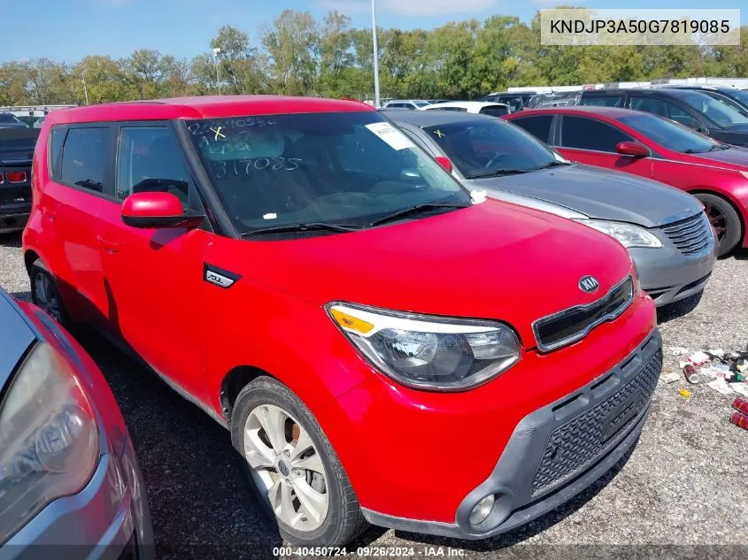 2016 Kia Soul + VIN: KNDJP3A50G7819085 Lot: 40450724