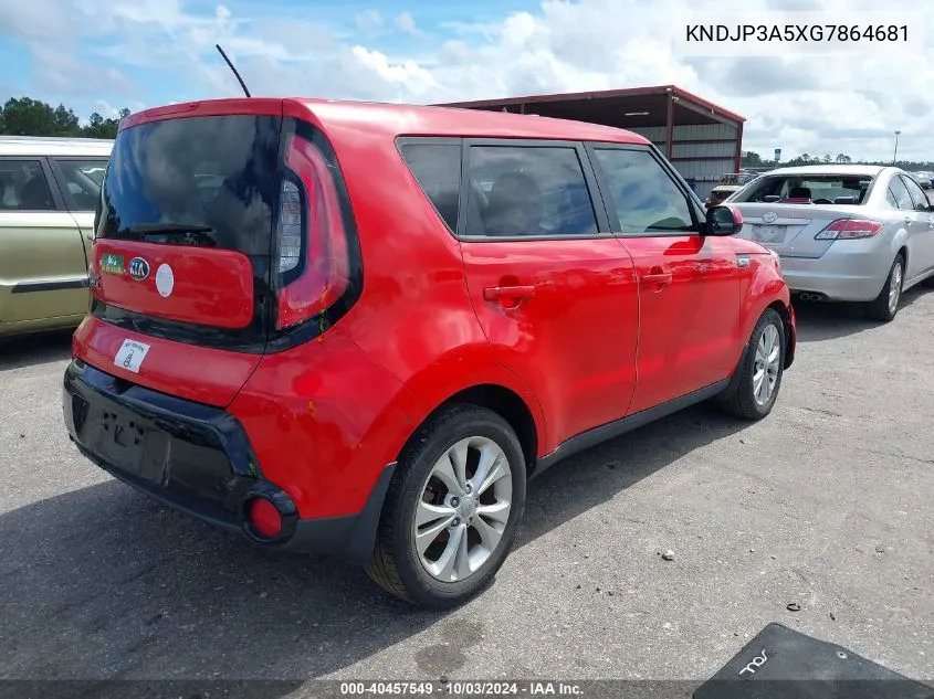 2016 Kia Soul + VIN: KNDJP3A5XG7864681 Lot: 40457549