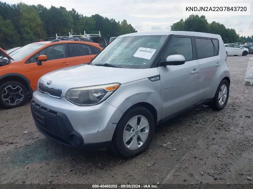 2016 Kia Soul VIN: KNDJN2A22G7843720 Lot: 40460202