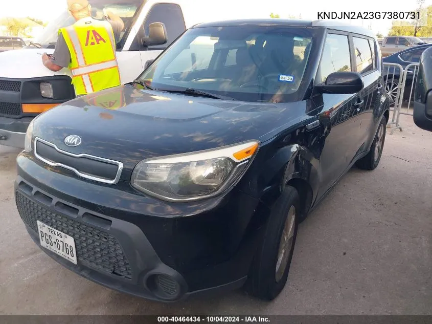 2016 Kia Soul VIN: KNDJN2A23G7380731 Lot: 40464434