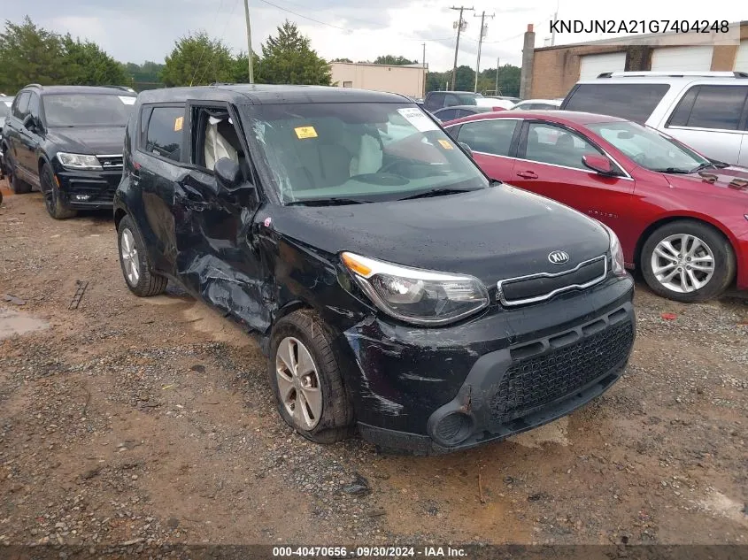 2016 Kia Soul VIN: KNDJN2A21G7404248 Lot: 40470656