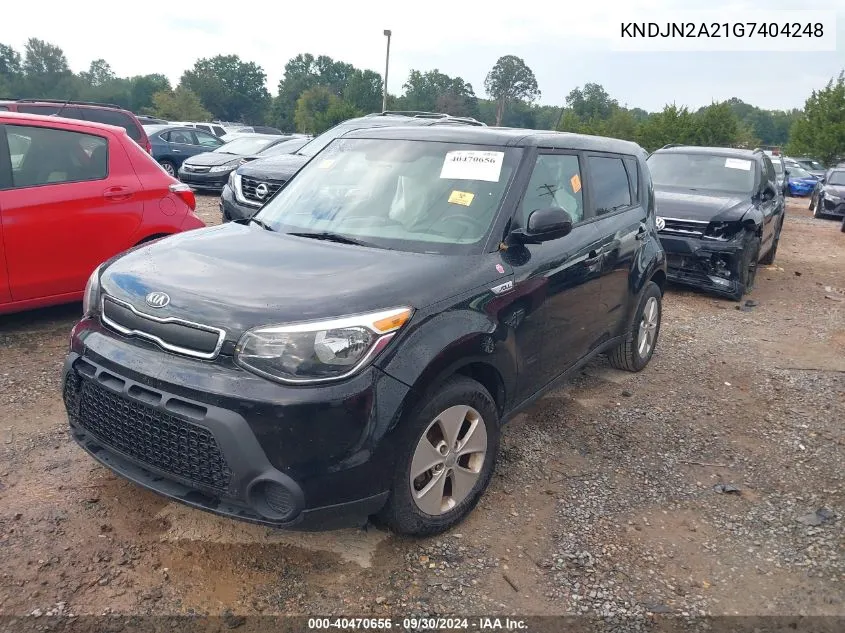 2016 Kia Soul VIN: KNDJN2A21G7404248 Lot: 40470656