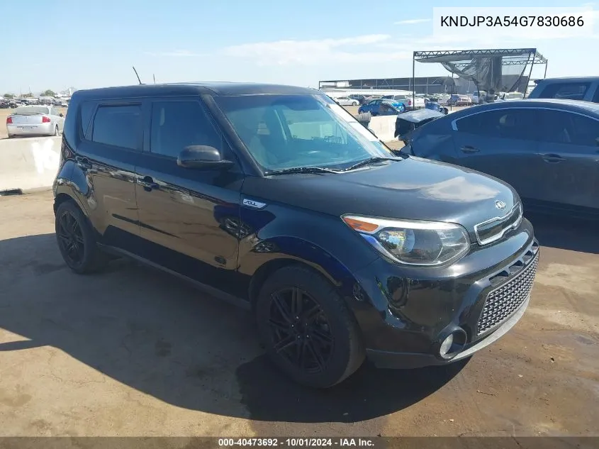 2016 Kia Soul + VIN: KNDJP3A54G7830686 Lot: 40473692