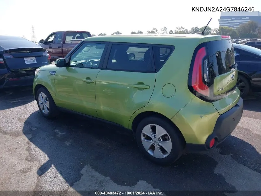 2016 Kia Soul VIN: KNDJN2A24G7846246 Lot: 40483472