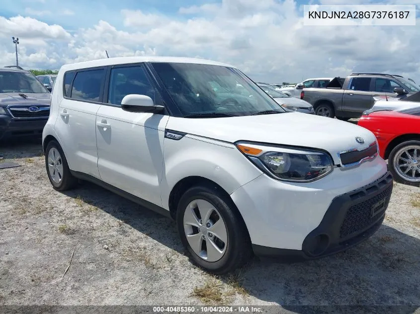 2016 Kia Soul VIN: KNDJN2A28G7376187 Lot: 40485360