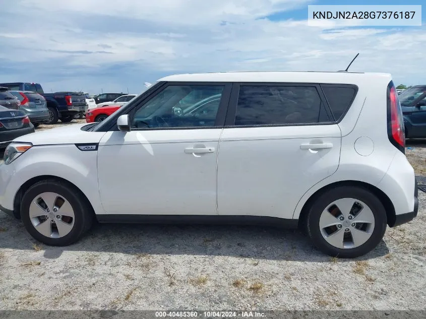 2016 Kia Soul VIN: KNDJN2A28G7376187 Lot: 40485360