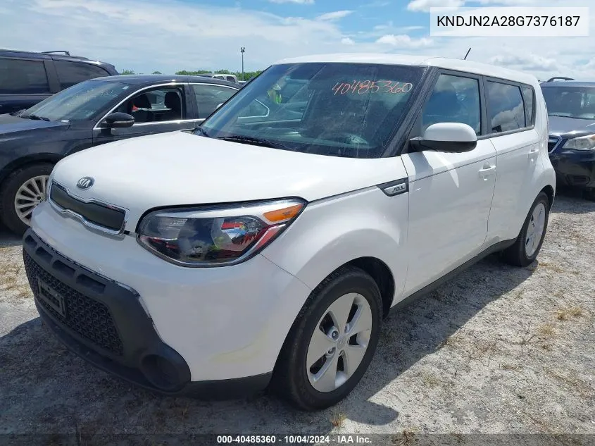 2016 Kia Soul VIN: KNDJN2A28G7376187 Lot: 40485360